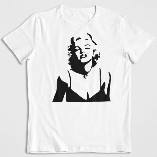 Polera Blanca Algodon Estampada Dtf Marilyn Monroe Sexy