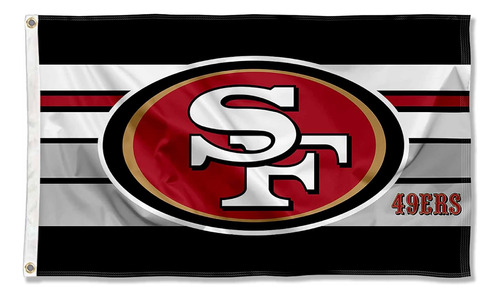 Gran Bandera De 3x5 Pies De San Francisco 49ers Rayas R...