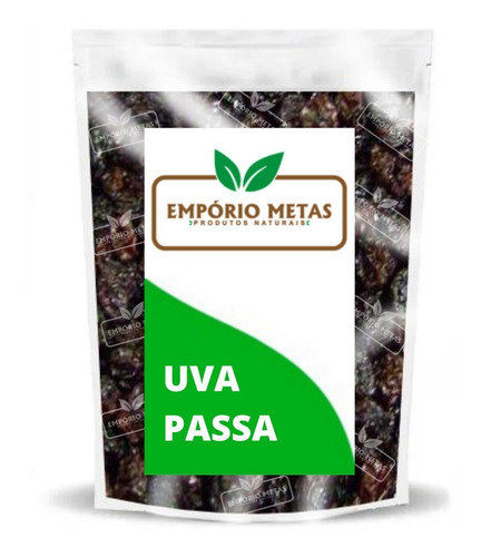 Uva Passa Preta - 500g - Empório Metas