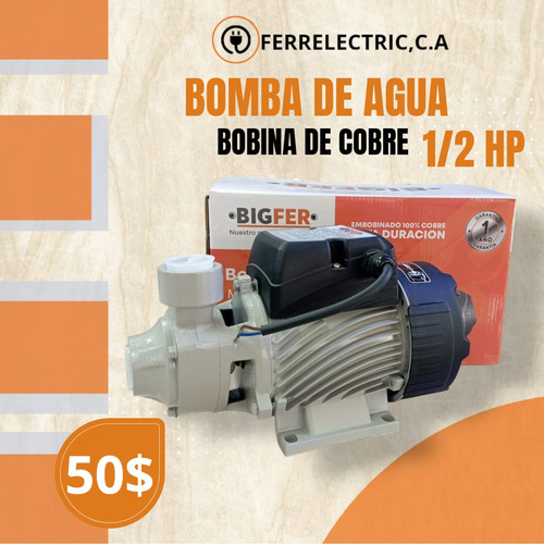 Bomba De Agua 1/2 Bobina De Cobre 100%