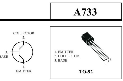 10 X Transistor Pnp A733 / 2sa733 50v 100ma To92 Itytarg