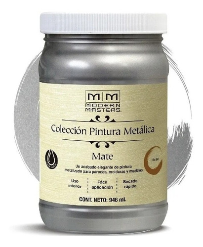 Pintura Metalica Mate Acuosa Modern Masters Rust Oleum 946ml