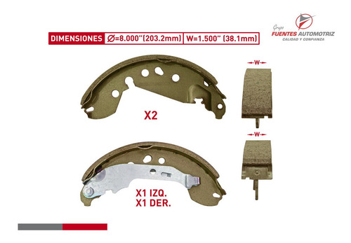 Kit Balatas Tambor Semimetal Tras Renault Logan 1.6 2018