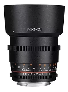 Lente Rokinon Cine Ds 85 Mm T1.5 As If Umc Para Nikon -negro