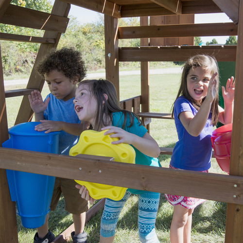 Juego Infantil Casita Y Columpios Con Tobogan Kidkraft Ms