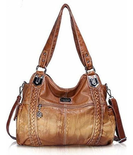 Bolso De Mano Para Mujer Angel Barcelo Espacioso Moda Hobo B