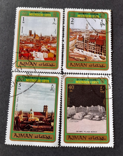 Sello Postal - Eau - Ajman - Juegos Olimpicos - 1972