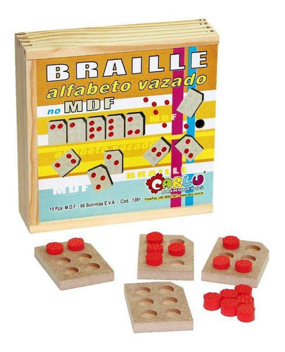 Brinquedo Educativo Alfabeto Braille Vazado Em Mdf E Eva
