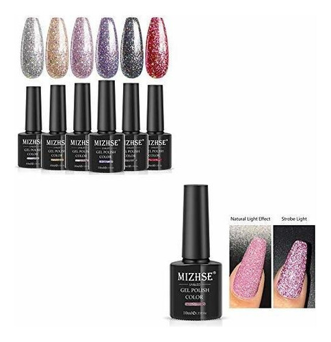 Esmalte De Uñas - Mizhse Diamond Gel Nail Polish, Reflec