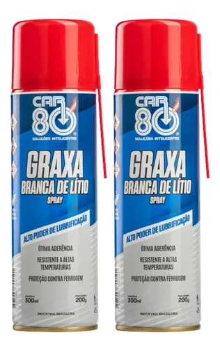 Kit 2 Graxa Branca De Litio Spray Car80 De 300ml