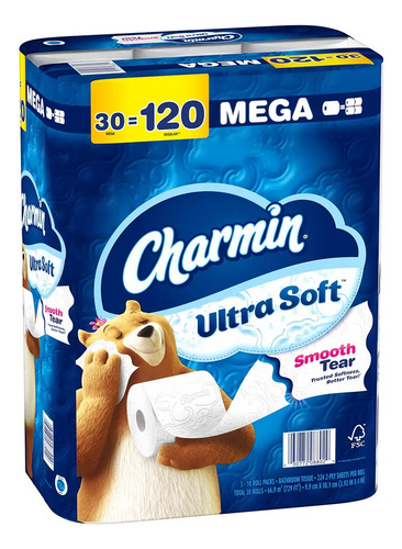 Charmin Papel Higiénico Ultra Soft 30 Mega Rollos