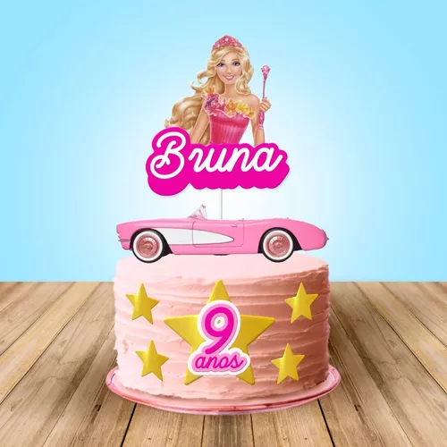 Topo De Bolo Barbie Topper De Bolo Personalizado Nome Idade