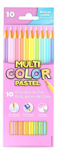 Lápis 10 Cores Multicolor Faber Castell Tons Pastel