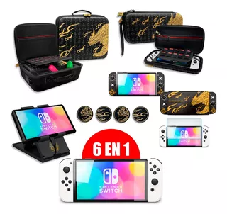 Nintendo Switch Oled 6 En 1 Superkit De Viaje Monster Hunter