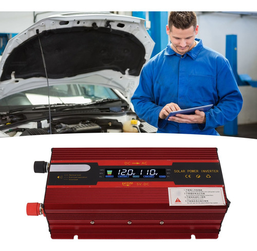 Inversor De Corriente 4000w 12v A110v Convertidor Para Auto