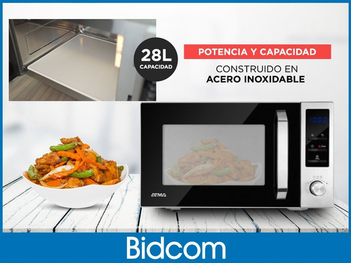 Microondas Grill Atma MD1828GN acero inoxidable 28L 220V