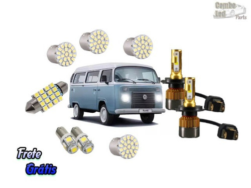 Kit Completo Lâmpadas Led E Ultra Led Alto/baixo H4 Vw Kombi