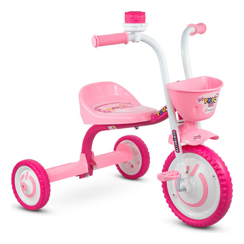 Triciclo Infantil De Alumínio Rosa You 3 Girl - Nathor