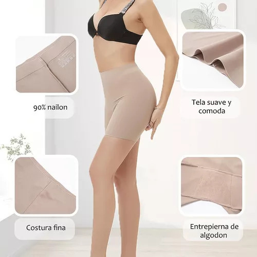 A Paquete De 3 Boxer Tipo Shorts Invisible, Boxer Mujer