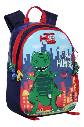 Mochila Infantil Pony 20 Dino Girl Azul Head Mochila Infantil Pony 20 Dino Girl Azul Head