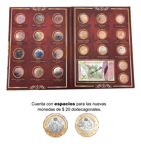 Álbum Para Monedas Conmemorativas $20