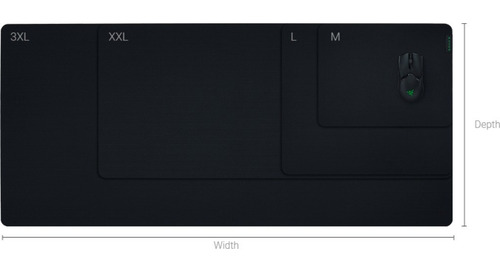 Mouse Pad gamer Razer Gigantus V2 de tela m 275mm x 360mm x 3mm negro