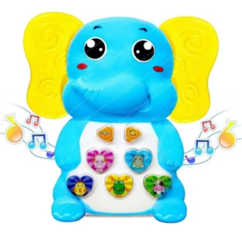 Elefante Piano Bebe Infantil-luces Y Sonidos