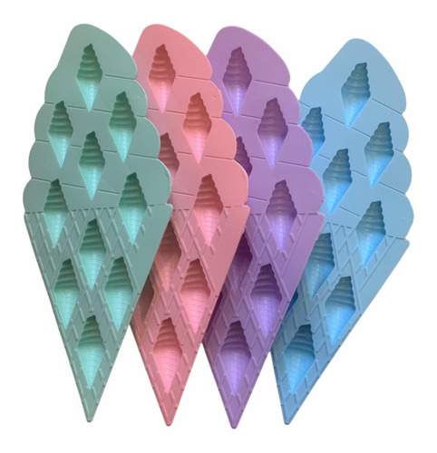 Cubetera Molde Hielo Con Forma Helados Pastel Pack X10