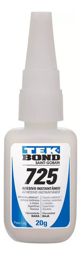 Pegamento instantáneo Tekbond 725 - Pegamento instantáneo TekBond de 20 g