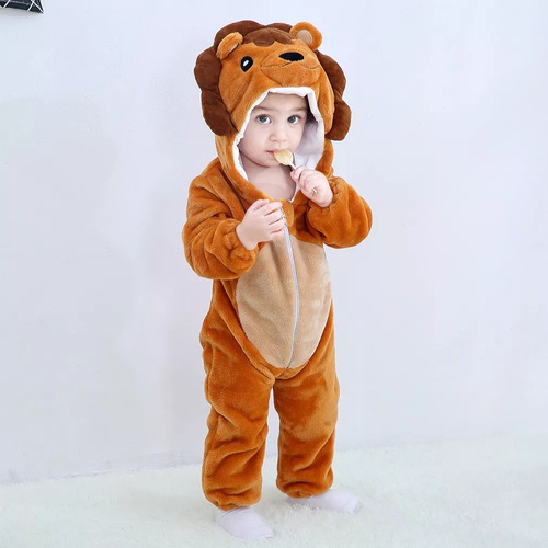 Pijama Térmica De Animales Con Capucha Para Niños Talla 4