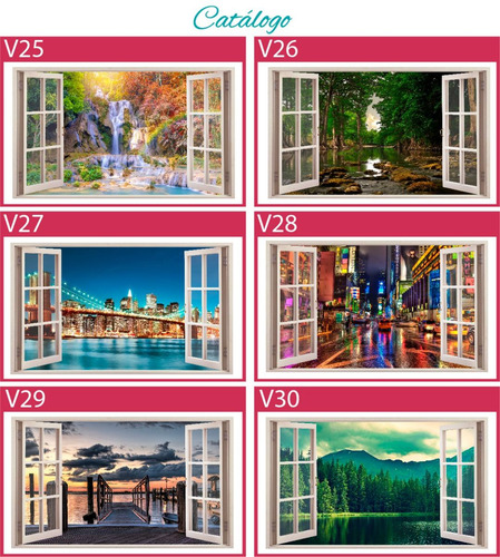 Imagen 7 de 9 de Vinilos Decorativos Ventana 3d