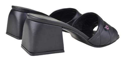 Imagen 3 de 9 de Zuecos Mules Taco Bajo De Mujer De Cuero Kroll - Ferraro