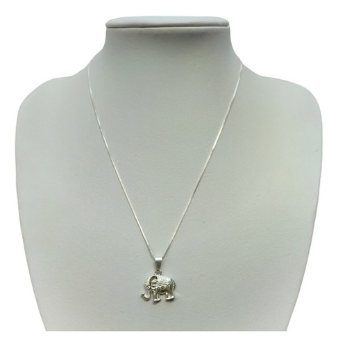 Conjunto Dije Elefante Cadena Veneciana 40 45 50 Plata 925 