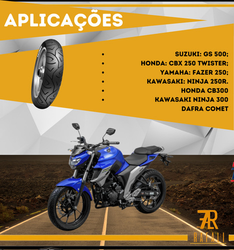 Pneu Pirelli Cb300 Fazer Ninja300 Cbr250 Traseiro 140/70-17