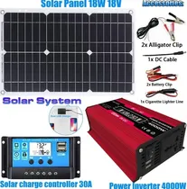 Comprar Panel Solar, Kit De Energía Solar 12 Voltios, Inversor 110