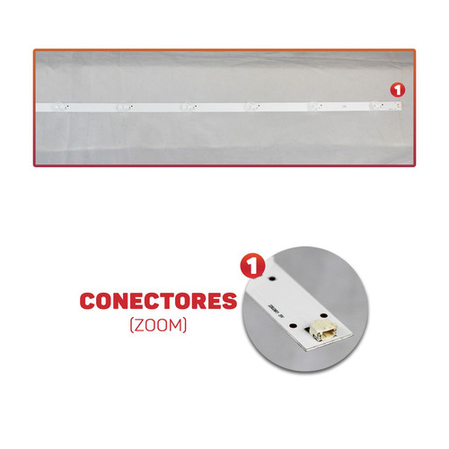 Kit 4 Barras Led Compatível Com Ptv50f60 Ptv50f60sn E348124