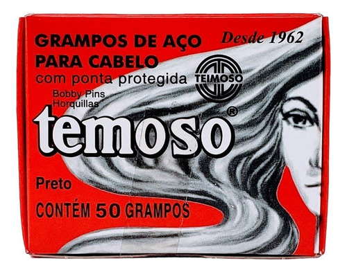 Temoso Grampos De Aço Para Cabelo Com 50 Unidades Nº5 Preto