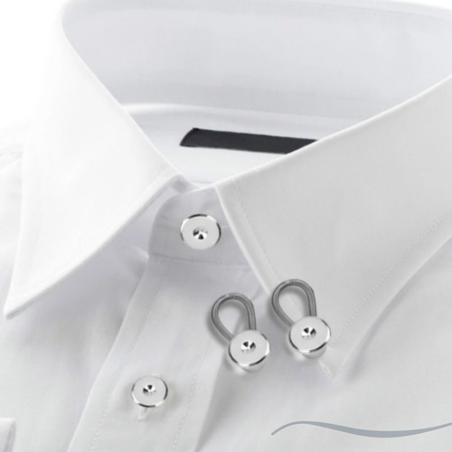 Like Tie Kit 10 Extensor Colarinho De Camisa Metal Inox Cor Prateado
