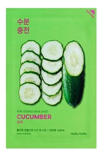 Mascarilla facial para piel seca Holika Holika PURE ESSENCE MASK PURE ESSENCE MASK CUCUMBER 23g y 20mL