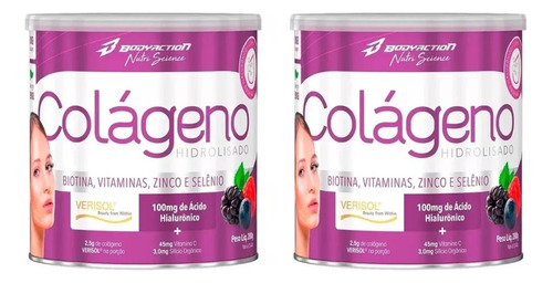 Kit 2 Colágeno Verisol Hidrolisado 200g - Body Action Sabor Natural