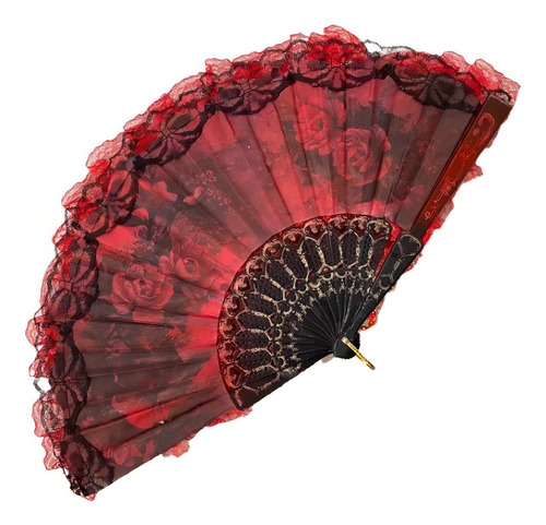 Leque Pomba Gira Vermelha Super Luxo