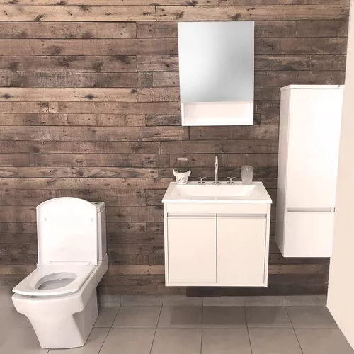 BRICOKING - COLGAR BANO 45X32X70CM 2 PUERTAS 1 CAJON BLANCO - MUEBLE DE BANO  FUNCIONAL - MUEBLES DE BANO - SANITARIOS