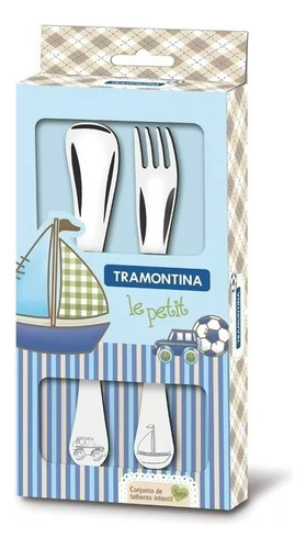 Set X2 Cubiertos Infantil Tramontina Le Petit Casa Valente