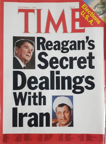Revista Time En Inglés , Trató Secreto De Reagan Con Iran