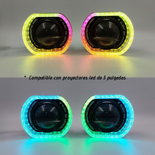 Ojo De Ángel 3 PuLG. Led Rgb En O P/proyector Lupa Csi8owrgb