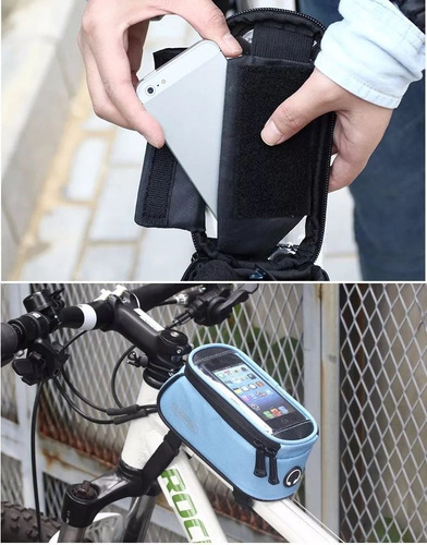 Alforja Para Bicicleta Porta Celular Bolso Delantero Pro Color Amarillo