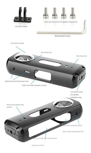 Para Gaiola De Coelho De Metal Insta 360 One X3, Protetor À