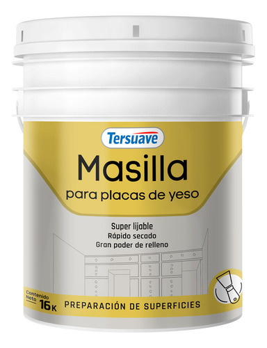 Masilla Lijable Placas De Yeso Durlock Knauf 16kg Tersuave