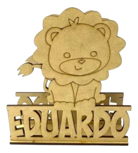 Servilleteros Mdf Infantil León Personalizados 10 Pz