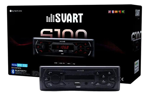 Som Automotivo Svart S100 Com Usb, Bluetooth